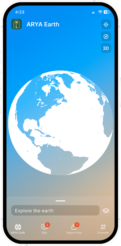 ARYA Earth mobile app